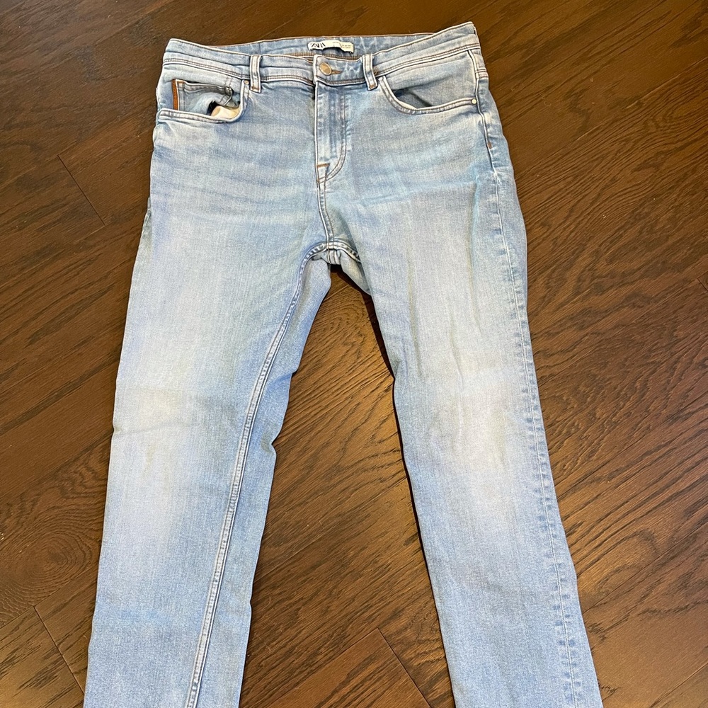 Zara Mens Light blue slim jeans 34 waist